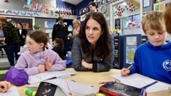 Education Minister Erica Stanford Brooklyn School, Wellington, as she launches the Government’s “Writing Action Plan” on August 19, 2025. NZ Herald photograph by Mark Mitchell