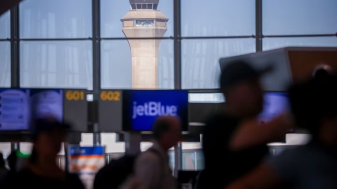 The FAA Air Traffic Control tower at Newark Liberty International Airport in Newark, New Jersey, US. Photo / Getty Images