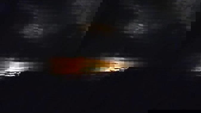 The meteor’s flash, as photographed over the Far North on Monday night. Photo / Manga Puhi