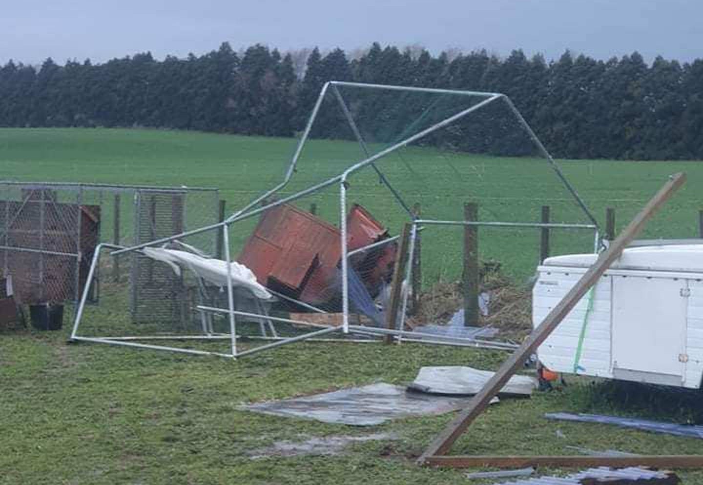 The shelter next to the caravan. Photo / Supplied