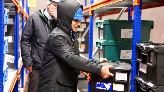 Dr Kioumars Ghamkhar delivers some of the seeds to the vault in the remote Arctic Svalbard archipelago in Norway. Photo / Supplied