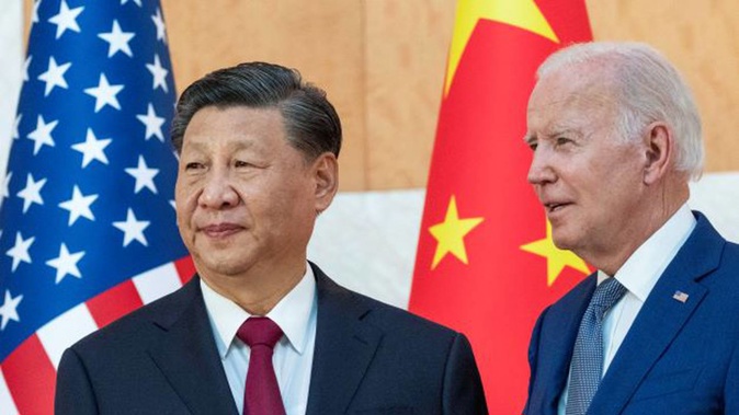 Chinese President Xi Jinping and US President Joe Biden, Photo / AP