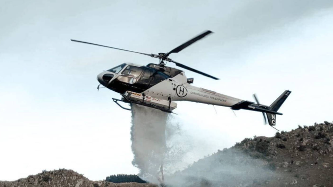 A large fire has taken over a forestry area in North Canterbury. (Photo / Supplied)