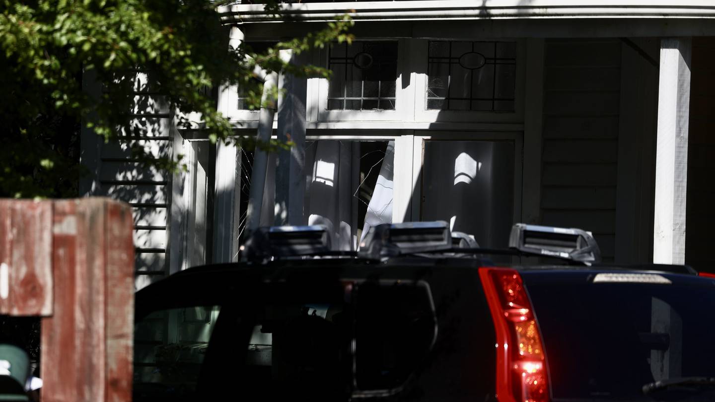 Police at the scene where a university student died on Matipo St, Christchurch.