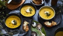 Nici Wickes: Pumpkin and kūmara soup with pesto
