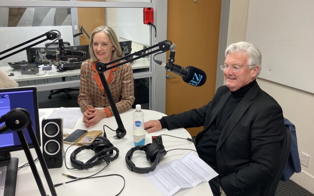 Former Wellington city councillor Jo Coughlin and Honourable Peter Dunne. (Photo / Newstalk ZB)