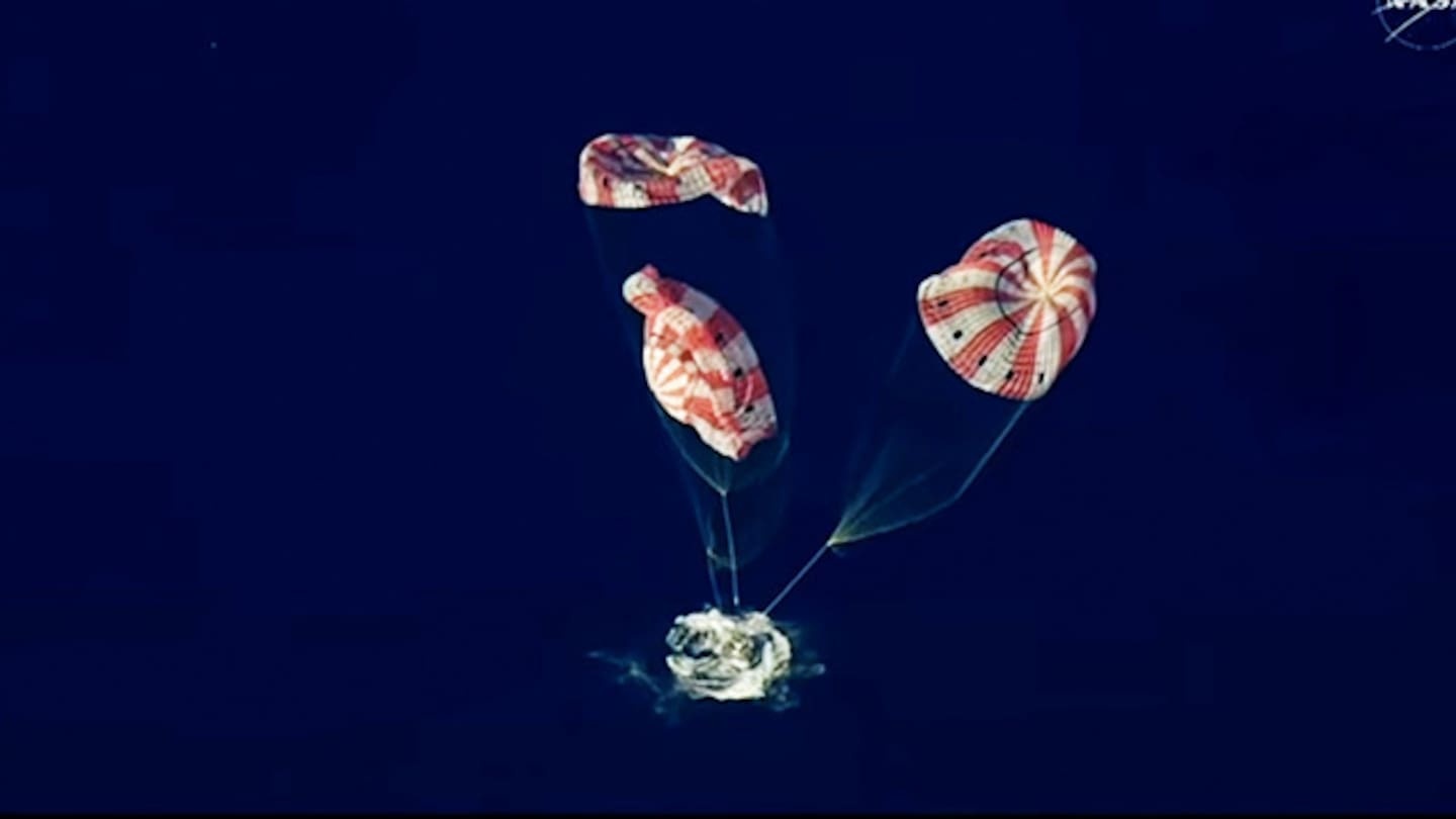 The Artemis 2 has successfully splashed down into the Pacific exactly on time. Photo / Nasa