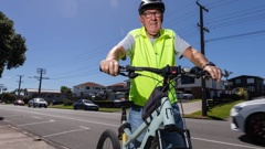 Graeme Horsley was cycling on Oceanbeach Rd last year and had an accident when someone in a parked car opened their door without looking. Photo / Alex Cairns