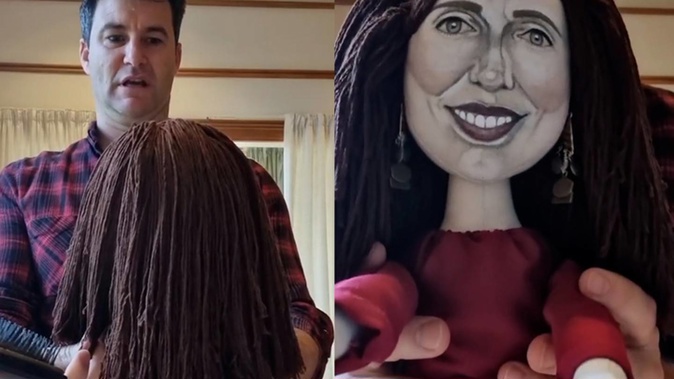 Neve was gifted a personalised dolly of her mum Jacinda Ardern, which the three-year-old has nicknamed 'Creepy Mummy'. (Photo / Clarke Gayford)