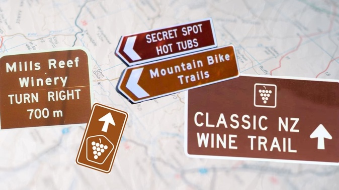Brown tourist signs can be found around Aotearoa and other countries. Photo / WikiCommons