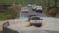 All state highways and main roads in Northland earlier closed due to flooding and slips have now re-opened, including SH1 over the Brynderwyns and Old Bay Rd seen here. Photo / Peter de Graaf