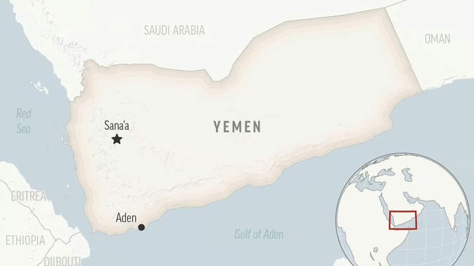 This is a locator map for Yemen with its capital, Sanaa. Image / AP