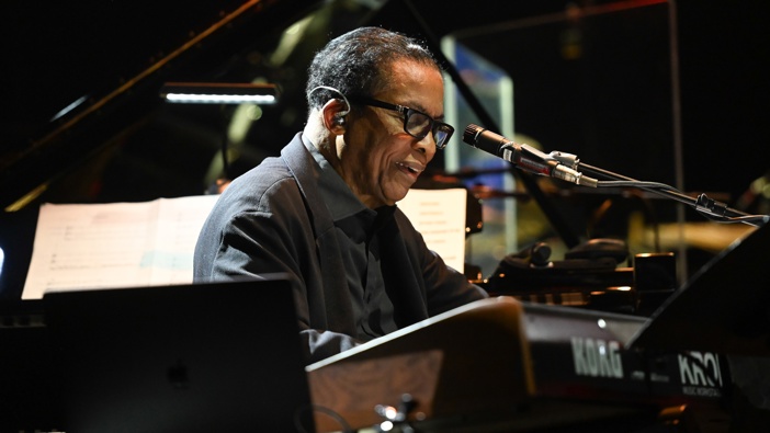 Herbie Hancock performs on stage at LA3C held on November 12, 2023 in Los Angeles, California. (Photo by Gilbert Flores/Billboard via Getty Images)