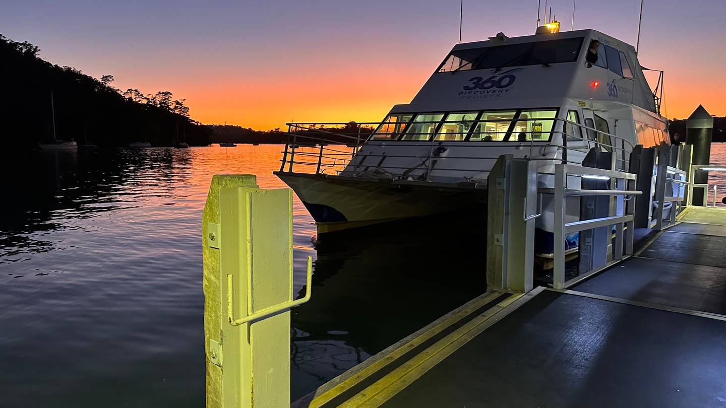 A Fullers Ferry on the Hobsonville Point-city run this morning. Photo / Cole Slawson]