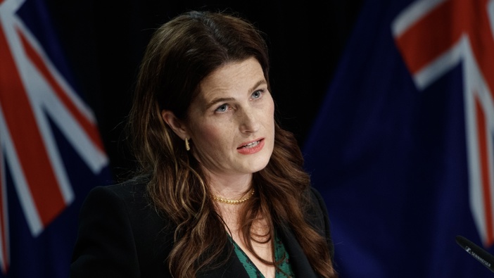 Finance Minister Nicola Willis during the release of the Budget Policy Statement in the Beehive Theatrette, Parliament, Wellington, 27 March, 2024. Photo / Mark Mithcell