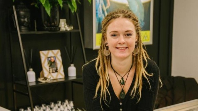 Kasey Bonn in her body-piercing studio in Queenstown. Photo / ODT