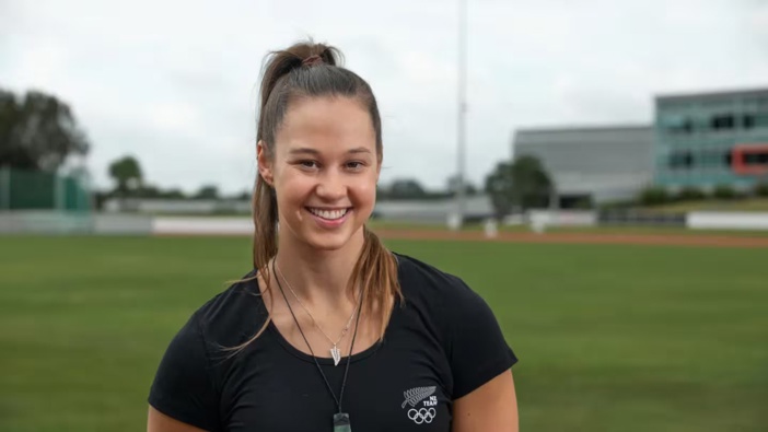 New Zealand pole vaulter Olivia McTaggart, pictured ahead of the Paris 2024 Olympic Games. Photo / RNZ