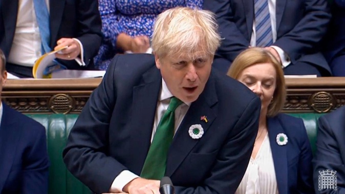 In his final speech in Parliament, Boris Johnson defended his three tumultuous years in office, covering Covid, Brexit and the war in Ukraine. (Photo / AP)