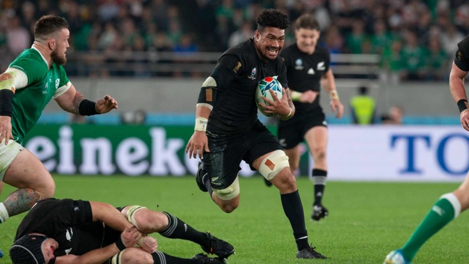 All Black Ardie Savea in action during the 2019 Rugby World Cup. Photo / Mark Mitchell