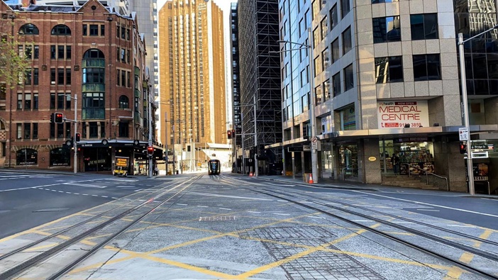 Empty streets in central Sydney on July 5. (Photo / Getty Images)