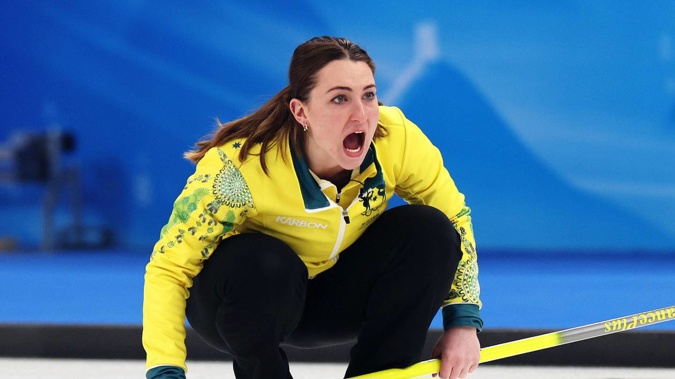 Australian mixed doubles curler Tahli Gill had a rough start to her Olympic campaign. Photo / Getty