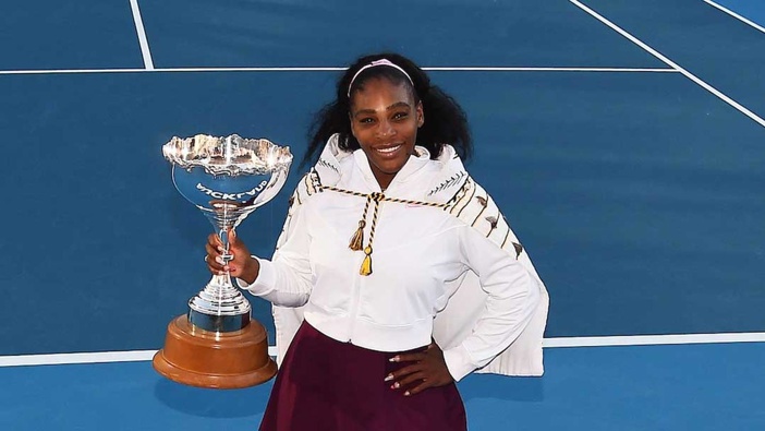 Serena Williams after winning the 2020 ASB Classic. Photo / Photosport
