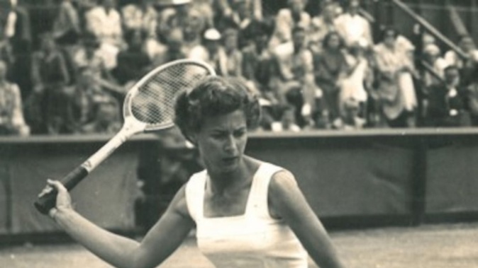 Judith Tinnock was a pioneer of women's tennis in New Zealand, winning four national tennis singles titles and four doubles. Photo / Milford Tennis Club