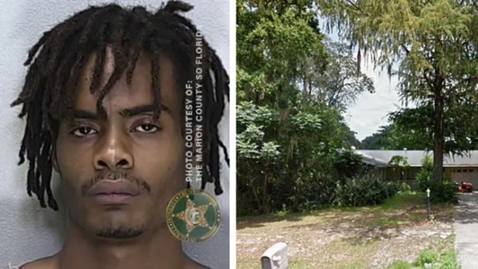 A Florida man returned from a trip to New Zealand to find a squatter in his home. Photo / Marion County Sheriffs Office, Google Maps
