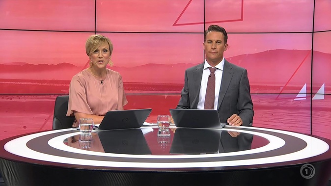 Seven Sharp hosts Hilary Barry and Jeremy Wells. Photo / TVNZ