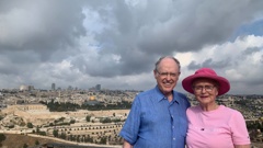Former Reserve Bank governor and National leader Don Brash (left) and partner Western Bay of Plenty District councillor Margaret Murray-Benge in Jerusalem.