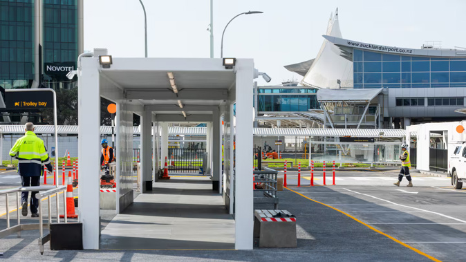 The new transport pick up zone at Auckland Airport, set to open on September 10. Photo / Auckland Airport