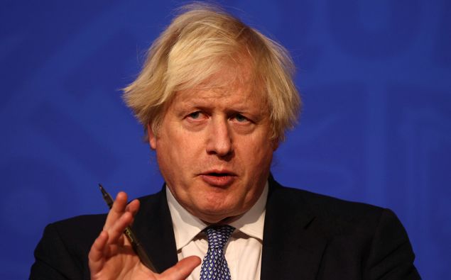 Boris Johnson speaks at a press conference in Downing Street, Wednesday Dec. 8, 2021, after ministers met to consider imposing new restrictions in response to rising cases and the spread of the Omicron variant. (Photo / AP)
