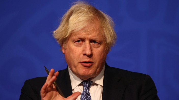 Boris Johnson speaks at a press conference in Downing Street, Wednesday Dec. 8, 2021, after ministers met to consider imposing new restrictions in response to rising cases and the spread of the Omicron variant. (Photo / AP)