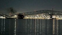 Large US bridge collapses after ship collision, sending vehicles into water 