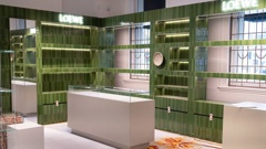 Shelves sit empty as luxury retailer DFS Galleria closes its New Zealand stores. Photo / Annaleise Shortland
