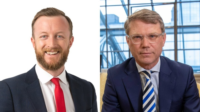 Labour's Kieran McAnulty and National's Paul Goldsmith. (Photo / Supplied, NZ Herald)