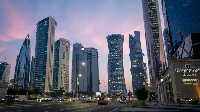 A view of hotels and other buildings at the West Bay area in Doha, Qatar. Photo / AP