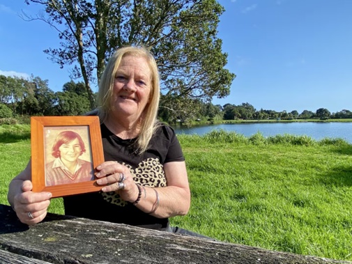 Maxine Capes holds a photo of her beloved brother, Neville, who was 17 when he was killed by drunk and speeding driver, Peter Napier, also known as Nepia, in 1982 at Waiuku. Photo / Tara Shaskey