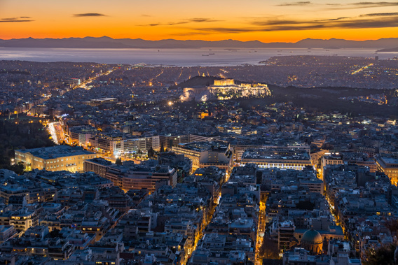 Sunset view from Lycabettus Hill. Photo / Supplied