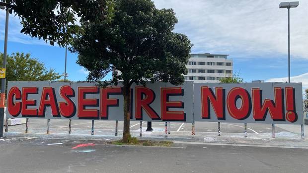 The mural outside Waitangi Park in Wellington. Photo / Vita Molyneux