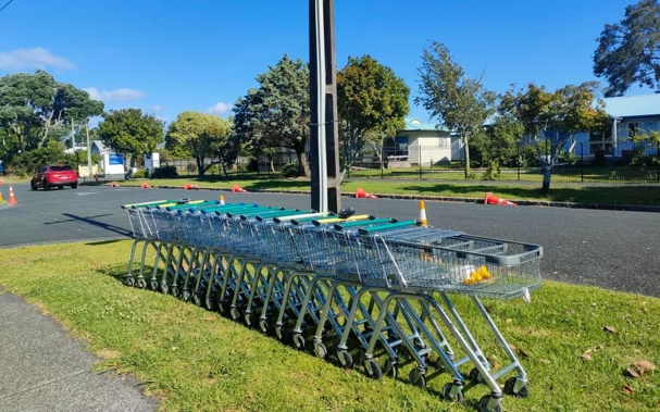 A local in Auckland's Point Chevalier says his street has become a dumping ground for abandoned shopping trollies. Photo / RNZ