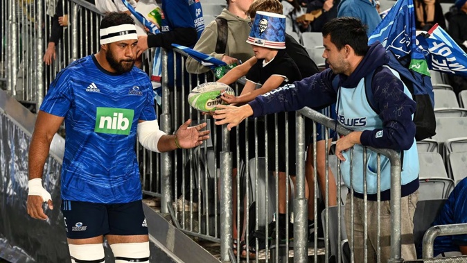 Patrick Tuipulotu will lead the Blues out again. Photo / Photosport