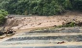 Damage from Friday's heavy rain in the Waioeka Gorge. Photo / Supplied