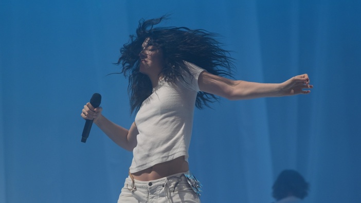 Lorde performing on the Woodsies Stage during the Glastonbury Festival at Worthy Farm in Somerset. (Photo by Yui Mok/PA Images via Getty Images)