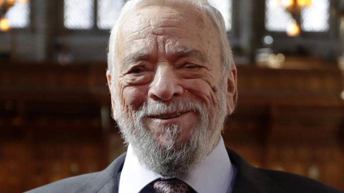 Composer and lyricist Stephen Sondheim poses after being awarded the Freedom of the City of London at a ceremony at the Guildhall in London, on Sept. 27, 2018. (Photo / AP)