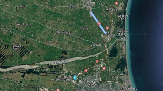 A crash on Lineside Rd in Flaxton injured four this morning. Photo / Google Maps