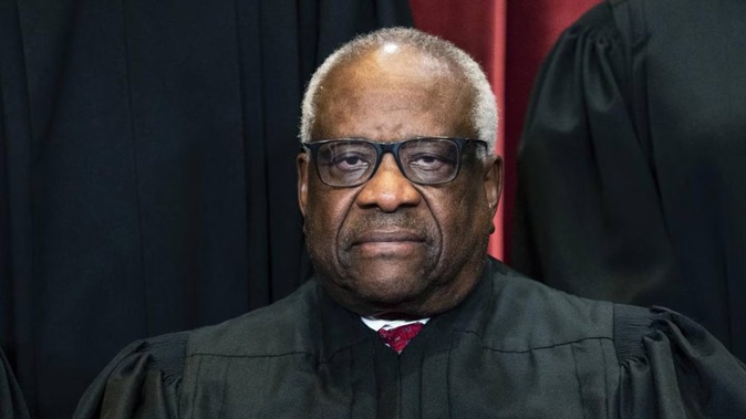 US Supreme Court Justice Clarence Thomas has for more than two decades accepted luxury trips nearly every year from Republican megadonor Harlan Crow without reporting them on financial disclosure forms. Photo / AP