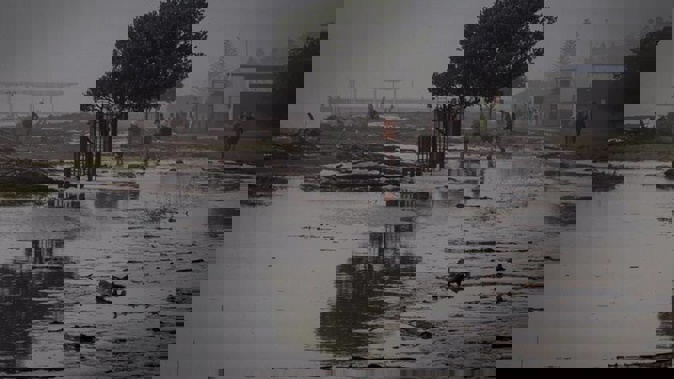 Flooding and roading issues still preclude travel between Napier and Hastings. Photo Warren Buckland