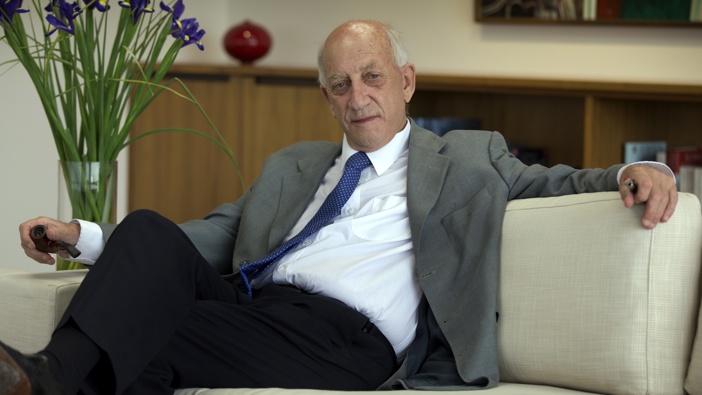 Sir Bob Jones, at his offices of Robt. Jones Holdings Limited ( RJH ) in 2013. Photo / Brett Phibbs