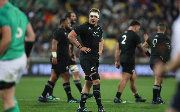 All Blacks captain Sam Cane looks on during the third test against Ireland in Wellington. (Photo / Getty Images)